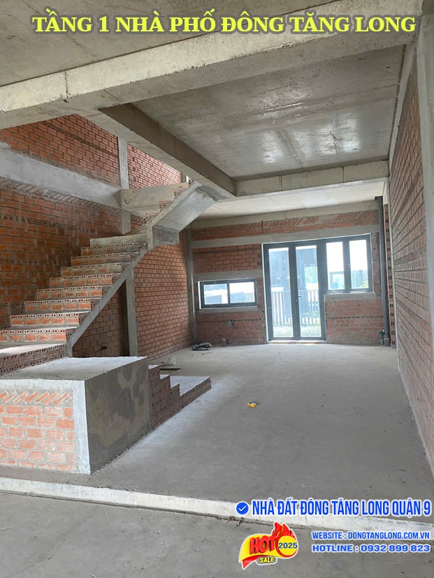 Bàn giao tầng 1 nhà phố Đông Tăng Long