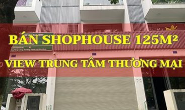 Bán Shophouse 125m² View trung tâm thương mại Đông Tăng Long