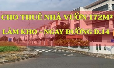 Cho thuê kho nhà vườn Ba Son đường D14 Đông Tăng Long