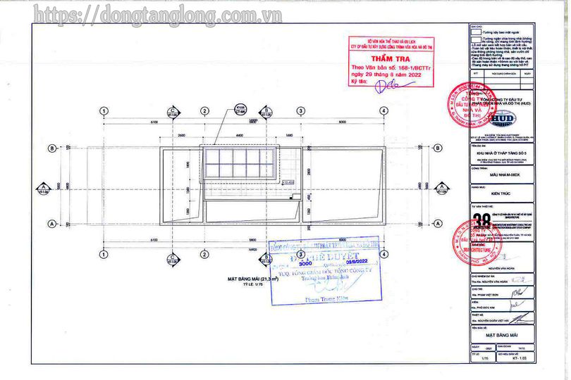 Tầng mái nhà phố Đông Tăng Long Hưng Gia