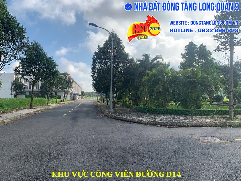 Khu vực công viên đường D14 Đông Tăng Long