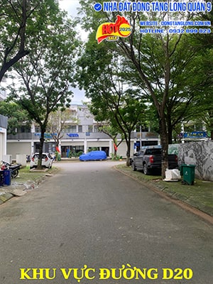Khu vự đường D20 view trung tâm thương mại Đông Tăng Long