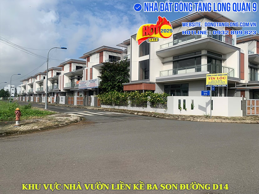 Khu vực nhà vườn Ba Son đường D14