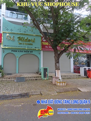 Khu vực hoạt động của Shophouse Đông Tăng Long