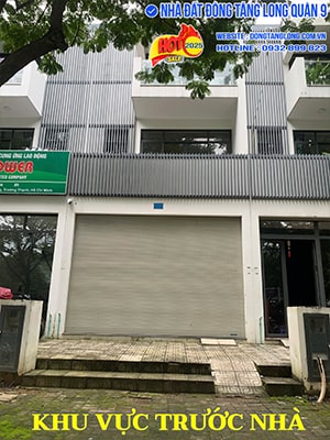 Khu vực trước nhà Shophouse 125m² View trung tâm thương mại Đông Tăng Long Mall