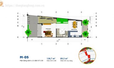 Vị trí mẫu nhà M-05 khu nhà ở thấp tầng số 5