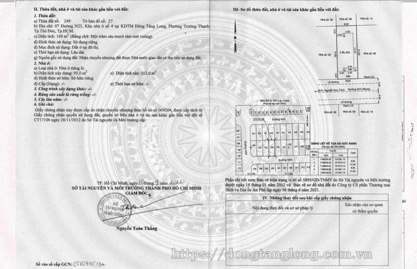 Sổ hồng riêng nhà vườn đường N23