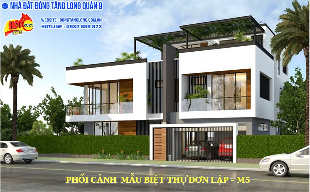 Phối cảnh mẫu biệt thự đơn lập M5