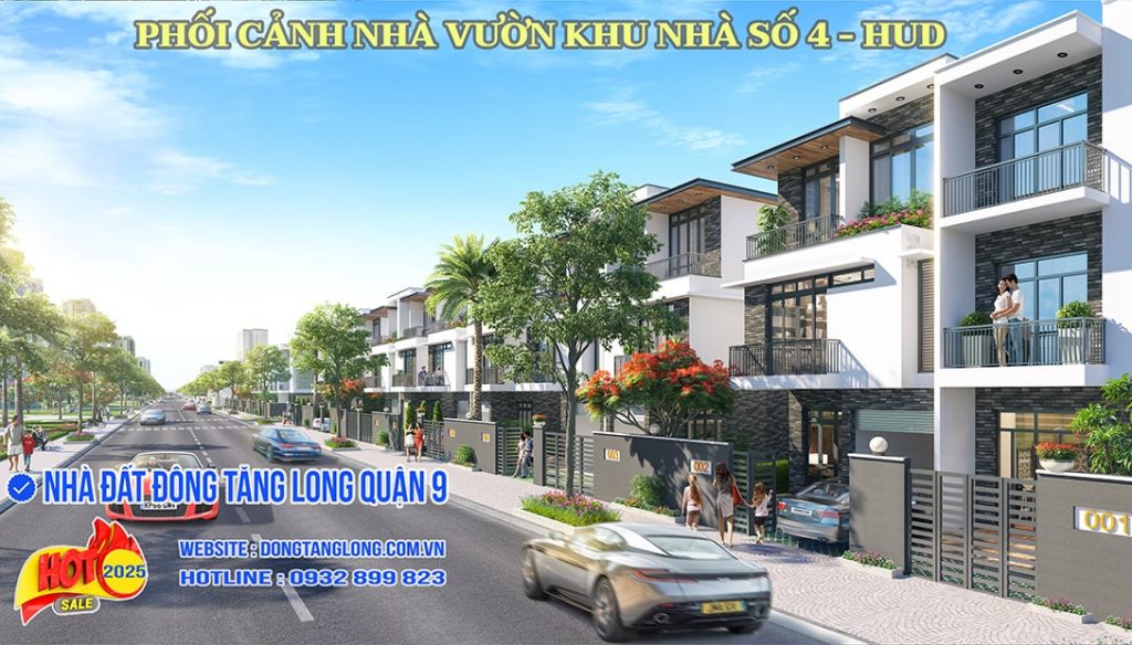 Phối cảnh nhà vườn khu nhà ở thấp tầng số 4 HUD