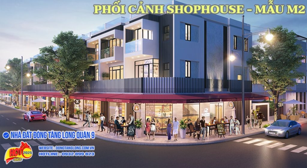 Phối cảnh shophouse Đông Tăng Long