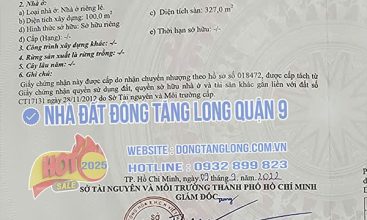 Sổ đỏ căn góc 209 Đường N5 khu nhà ở thấp tầng số 4 HUD