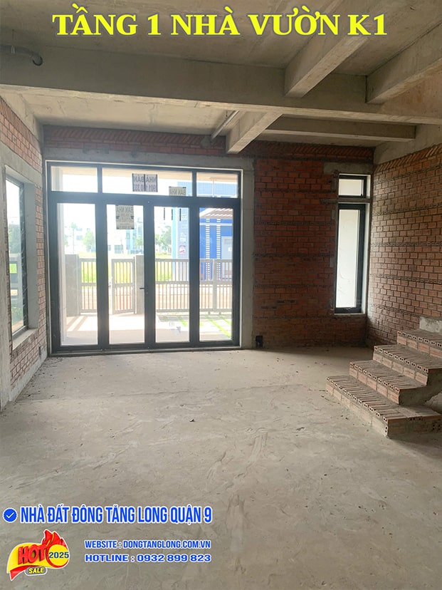 Tầng 1 nhà vườn liền kề Ba Son