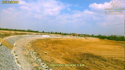 Thi công hồ Hạc Cầm 2016
