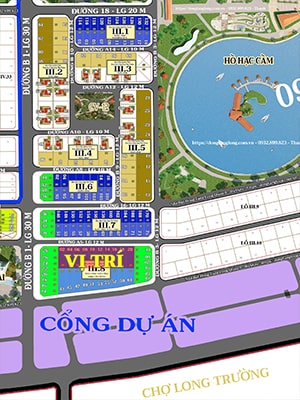 Vị trí căn biệt thự 08A5 Song lập Đông Tăng Long